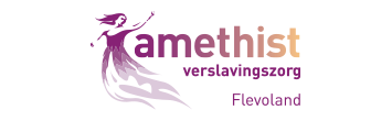 Het logo van Amethist, partner van het vraaghuis in Zeewolde