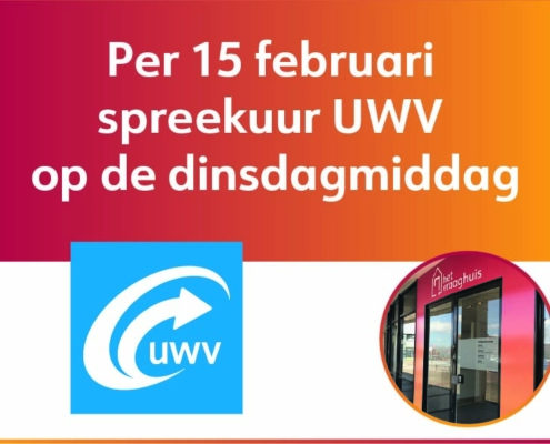 Per 15 februari spreekuur UWV op de dinsdagmiddag