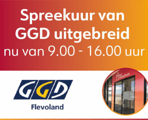 GGD verruimt de COVID inloopspreekuren in het vraaghuis