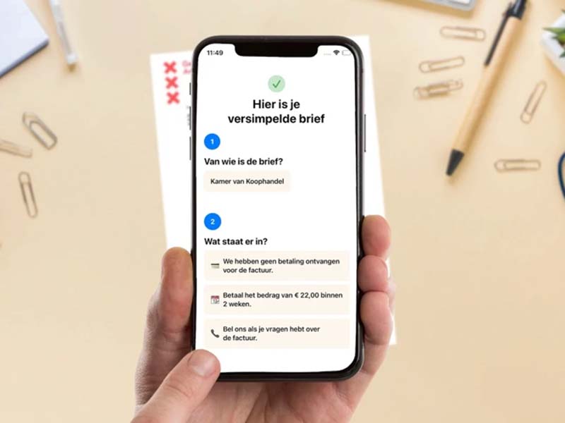 Ingewikkelde brieven lezen met een app