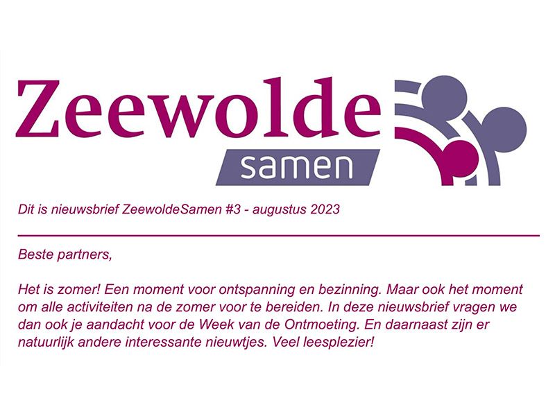 Nieuwsbrief ZeewoldeSamen #3